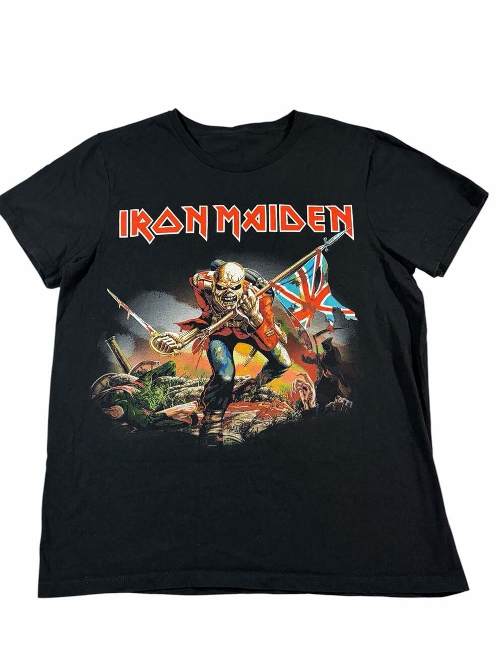 Iron Maiden Trooper Graphic Tee Mens XL Black Eddie Band Shirt Heavy Metal